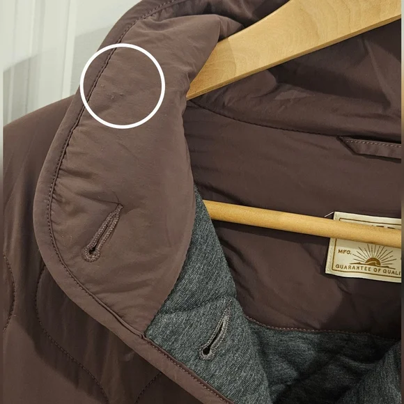 Faherty Horizon series Brown Quilted oversize Jacket size XS/ S - Picture 15 of 16